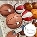 Gisafai 6 Pcs Basketball Holder Wall Mmount Slatwall Metal Ball Storage Multi Function Ball Holder Universal Basketball Display Rack for Sport Football Volleyball Soccer Display(Silver)