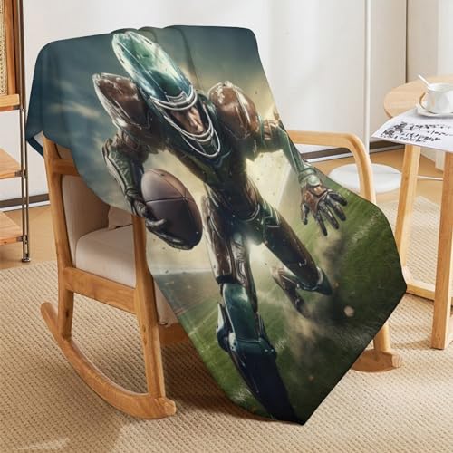 Couvertures moelleuse flannel rugby 140x180cm lit et canapé - 5