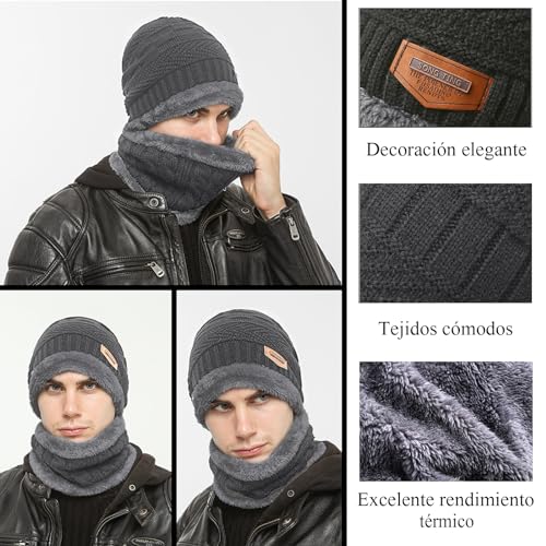 La Mejor Selección de Set de bufanda, gorro y guantes para Hombre favoritos de las personas. 20 Imagen adicional