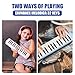 Eavnbaek 32 Keys Melodica Instrument, Soprano Melodica Air Piano Keyboard Pianica with 2 Soft Long Tubes, 2 Short Mouthpieces and Carrying Bag (Black+Blue)