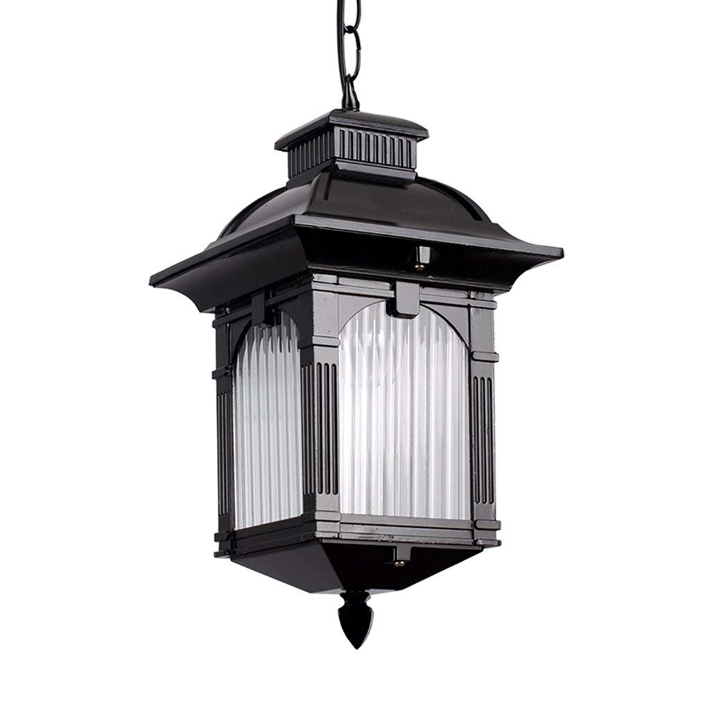 Lustre plafonnier Novely aluminium noir luminaire extérieur étanche de balcon