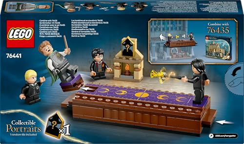 Harry Potter Castello di Hogwarts Club dei Duellanti, 4 Minifigure di Draco Malfoy, Gilderoy Lockhart e Severus Piton da Collezione, Gioco Magico con Funzione di Ribaltamento, Bambini da 8 Anni - Lego - Immagine 11