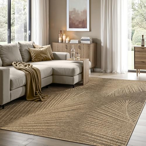 the carpet Kansas Outdoor Teppich – Wetterfester Indoor & Outdoor Teppich im Jute-Look für Balkon, Terrasse, Garten… – Ansicht 1