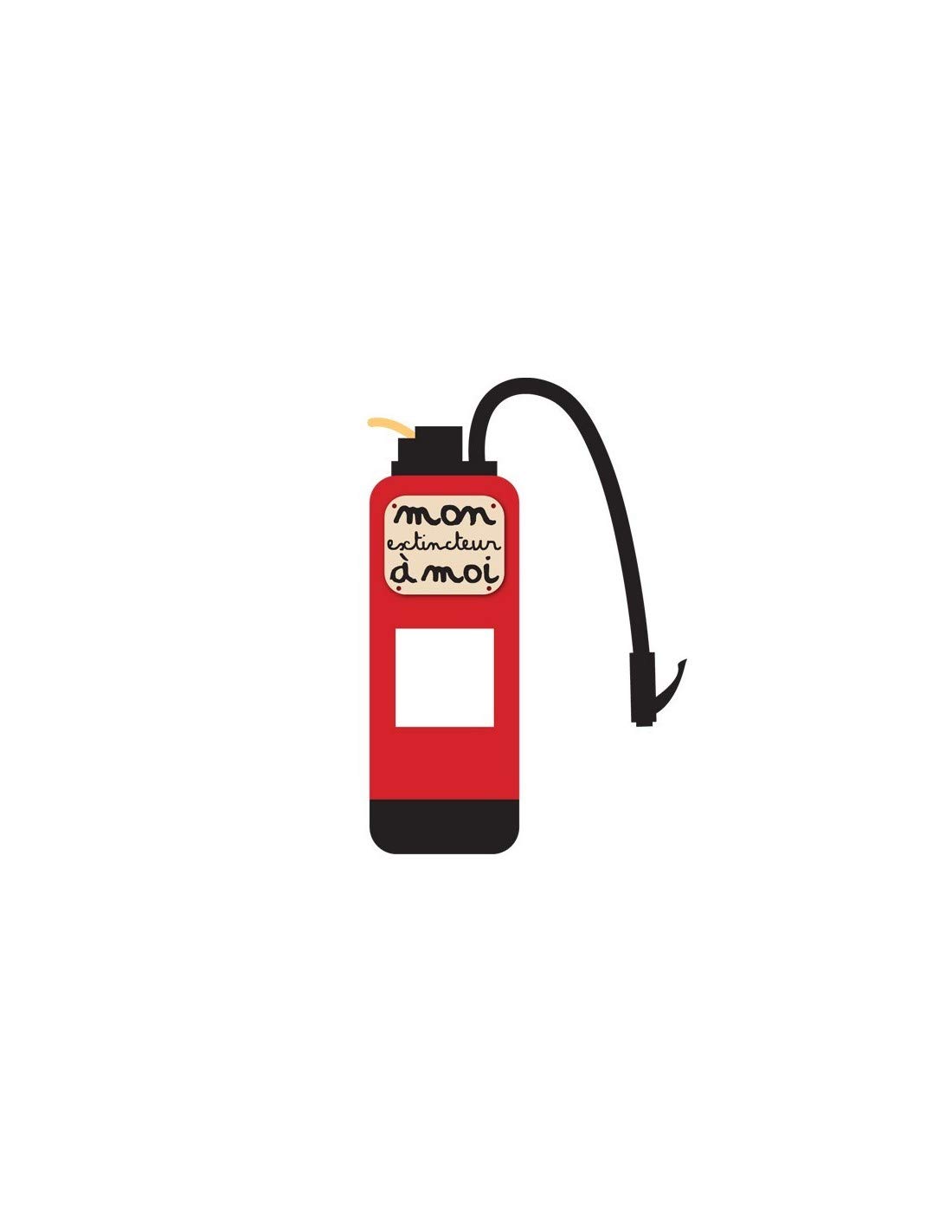 Sticker pour prise ou interrupteur motif extincteur pour cuisine moderne