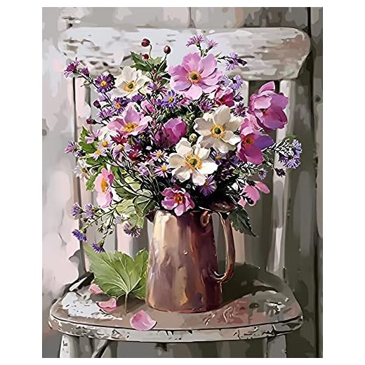 Kaieteur Pintura por números para adultos, kit de pintura al óleo en lienzo para niños con pinceles, pigmento acrílico, pintura de dibujo, 16 x 20 pulgadas