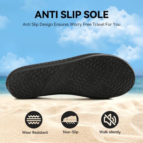 Image of Sixspace Water Shoes for Women Men Aqua Socks Swim Shower Beach Barefoot Pool Quick-Dry Non Slip Lake Surf