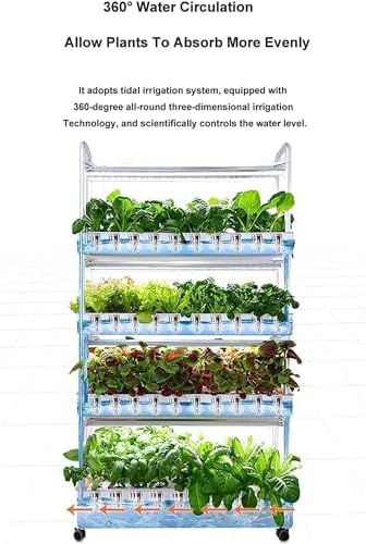 Indoor Hydroponic Vegetable Growing Kit - 48/64/90/120 Plant Spaces for Herbs, Fruits & Vegetables - Complete Hydroponic System for Home Gardening