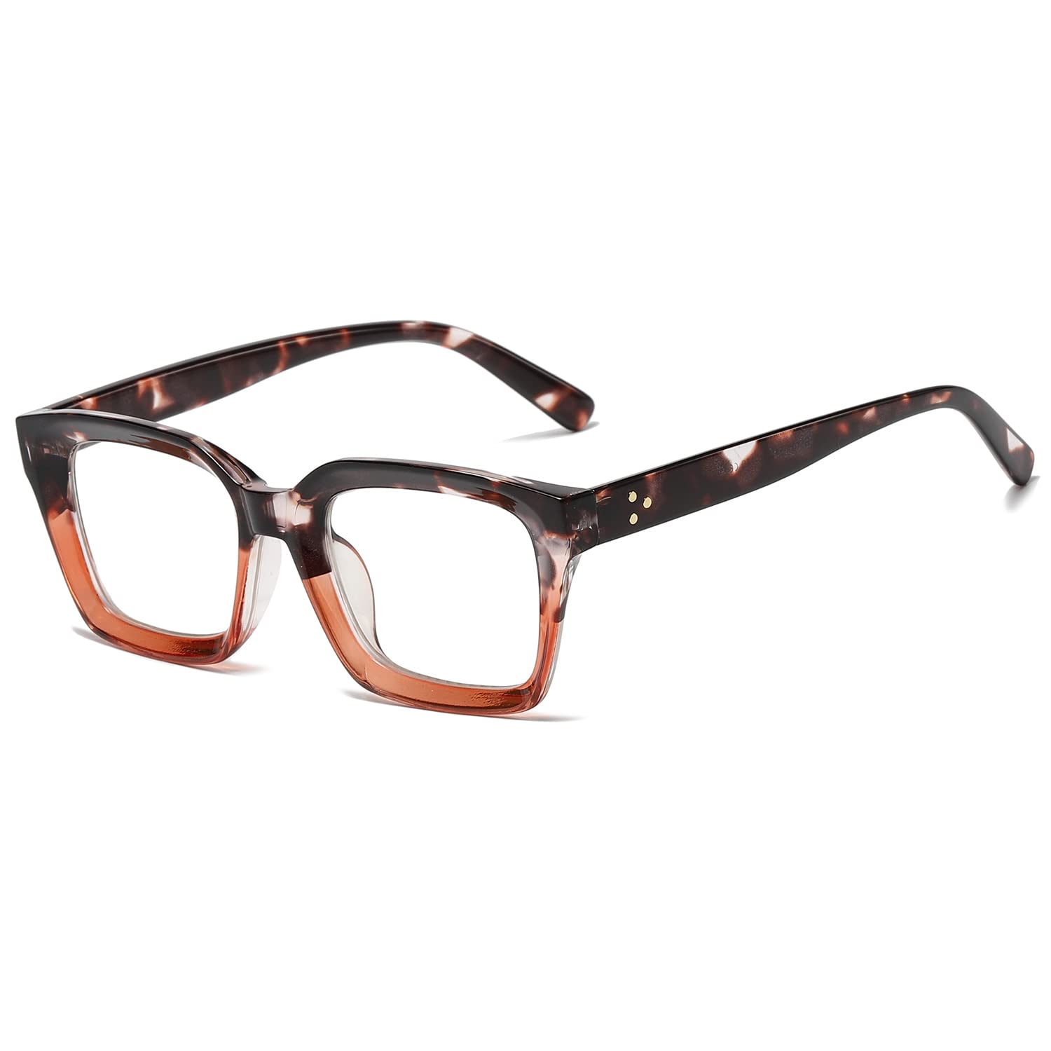 EYLRIM Classic Thick Square Frame Clear Lens Glasses for Women Men Non Prescription Eyeglasses