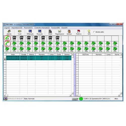 Kit Centralino telefonico 4 linee esterne 16 interni completo di 10 telefoni Professionali