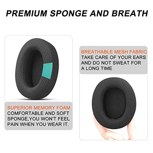 Image of Replacement Ear Pads for Sennheiser HD4.50BT HD4.50BTNC HD4.40BT Headsets Earpads Replacement, Earpads Cushions for Sennheiser HD4.50BT, Soft and Comfortable Sponge, Black Mesh Fabric