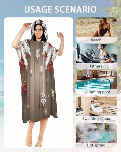 Peignoir à langer microfibre séchage rapide poncho plage piscine surf - 5