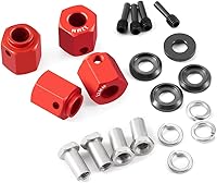 Vista 2 de RCLIONS Bujes de rueda hexagonal de 0.472 in para Trx4 1/10 RC Model Crawler Car (rojo)