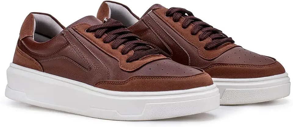 Tênis Casual Sapatenis Masculino Urbano Couro Leve Original