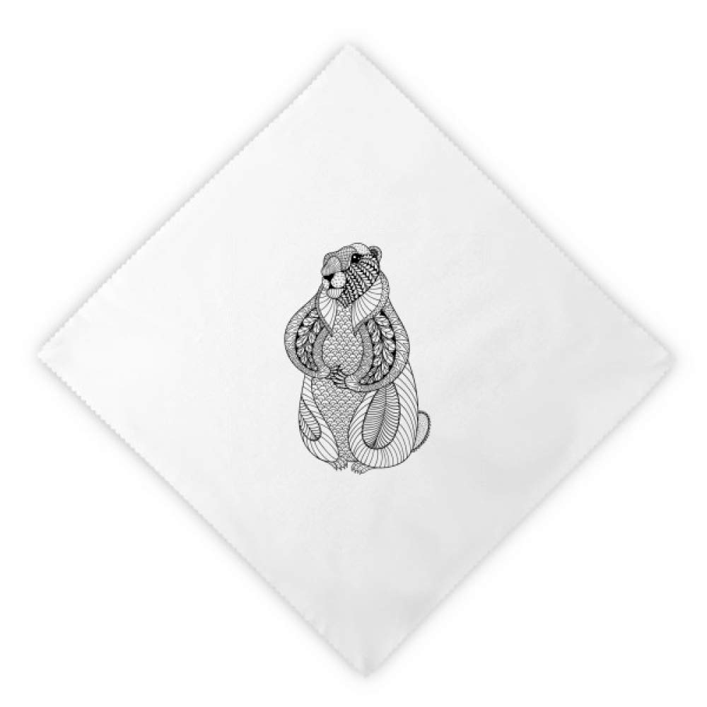 Serviettes en tissu grand animal réutilisables 47cm serviette de table multicolor blanc