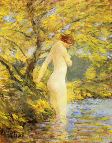 Affiche Childe Hassam Numph Bathing repro vintage 40x50cm