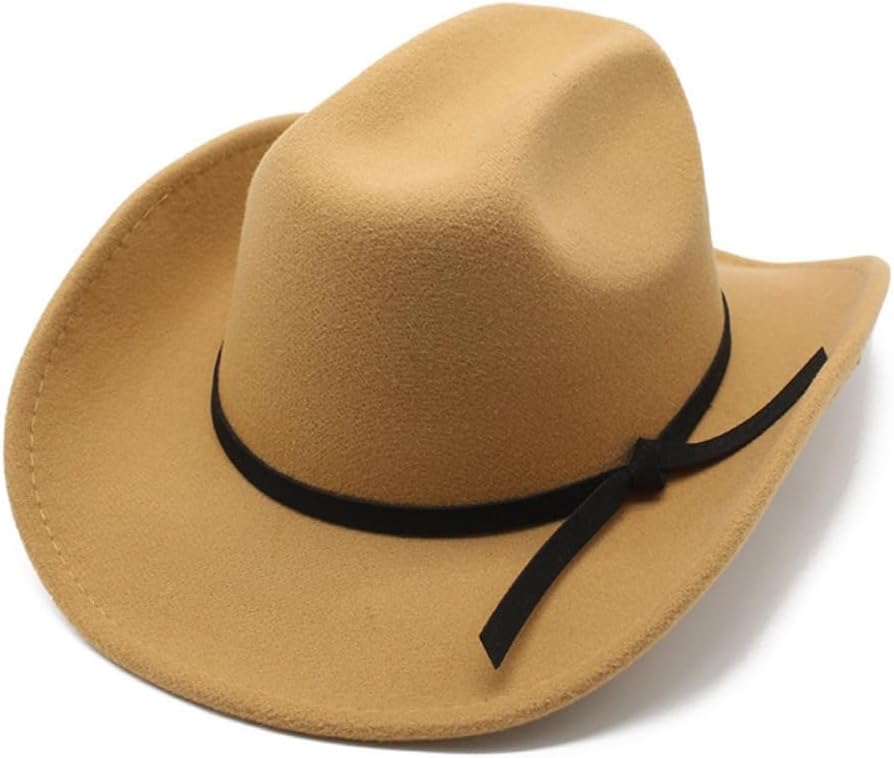 Wool Fedora Hat with Wide Brim, Pink with Black Band, Classic Western Style