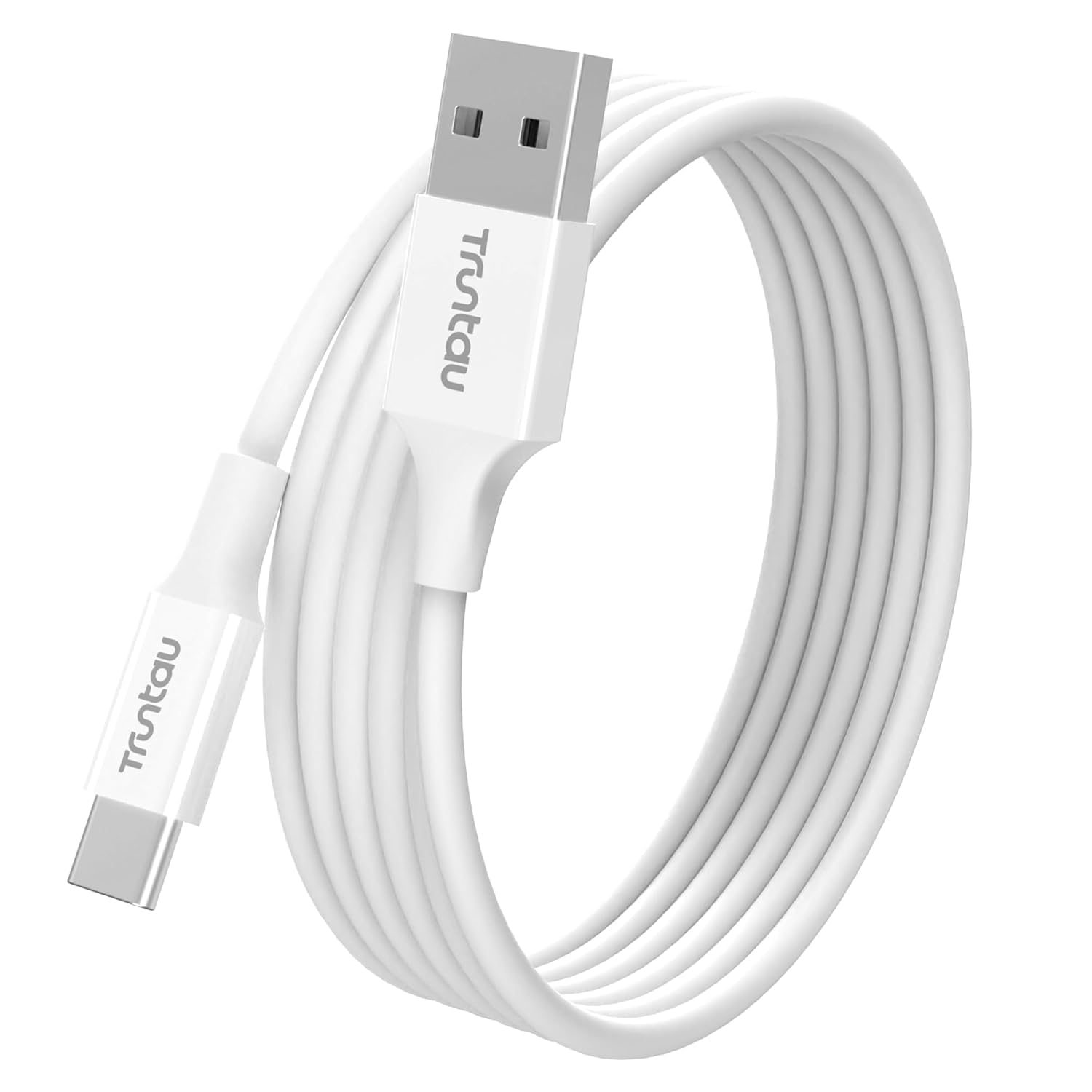 Cavo USB A a USB C, cavo di ricarica tipo C, cavo di ricarica da 1 m, sincronizzazione dati USB C per Samsung S10 S9 S8 Plus A80 A71 A51 Note 20 10 9, LG V50, Moto G G8, ecc., Bianco TPE