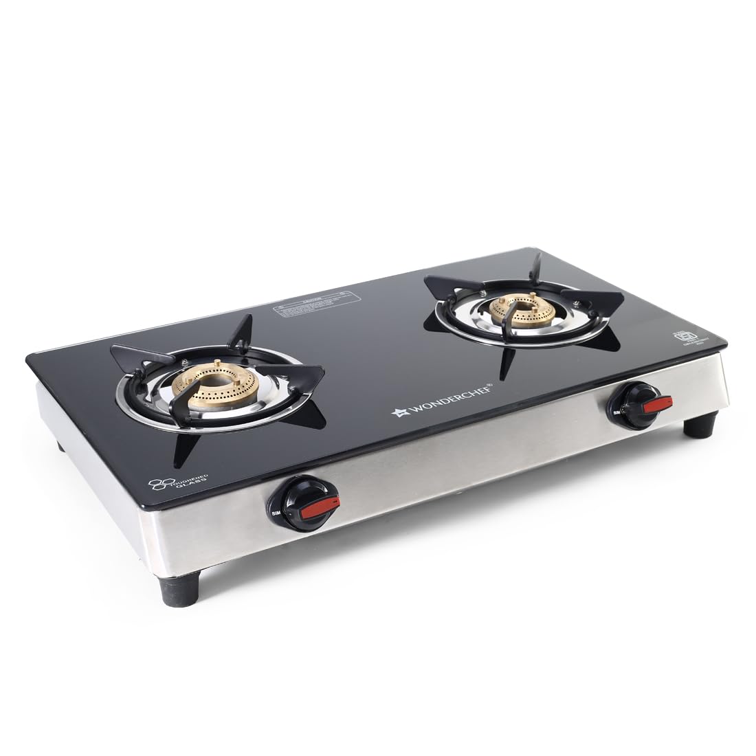 Wonderchef Galaxy 2 Burner Auto Cooktop | 6mm Toughened Glass | Piezo Auto Ignition | 2 Years Warranty