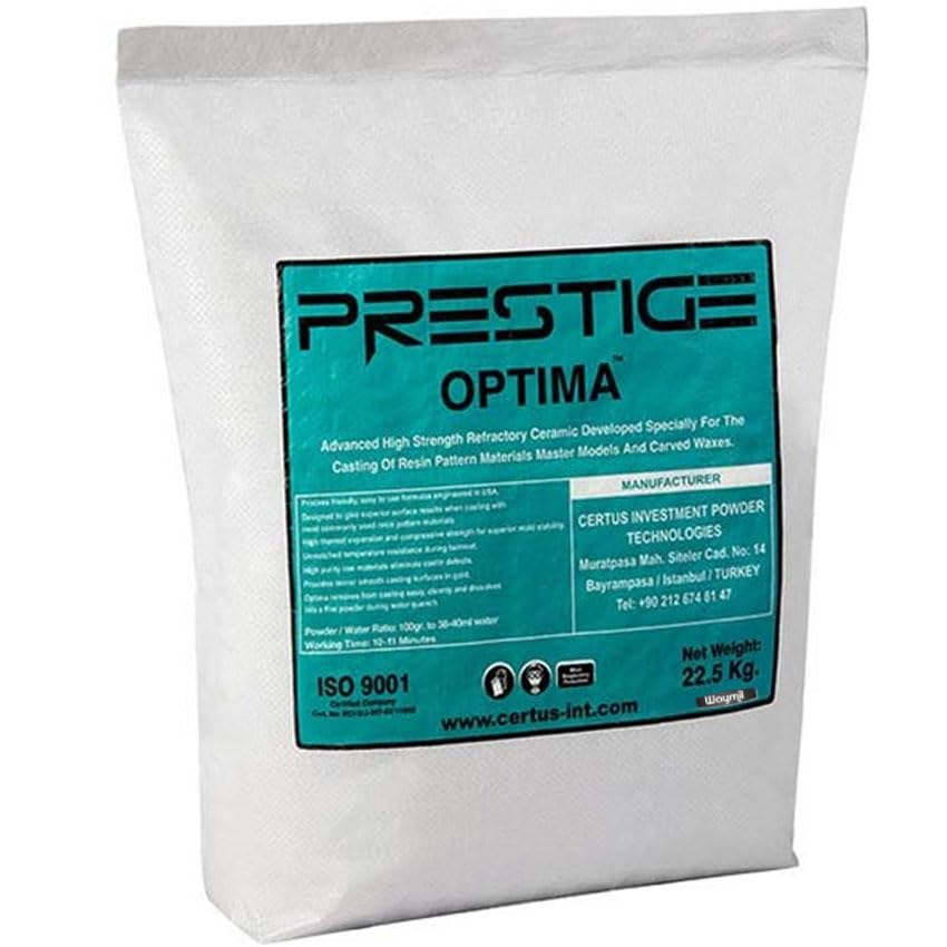 Prestige Optima Premium Investment Powder High Temperature for Casting of Resin Materials Master Models Lost Wax 50 lb