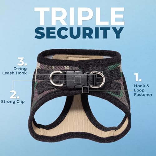 Image of Voyager Step-in Pet Harness - All Weather Mesh, Adjustable Step in Harness for Cats and Dogs by Best Pet Supplies - 307S Army Base, M