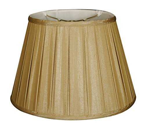 Royal Designs Empire Side Pleat Basic Lamp Shade, Antique Gold, 10.5 x 16 x 11 (DBS-724-16AGL)