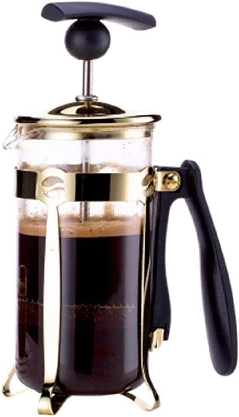 Coffee Tea Maker 350 ml Thickened Borosilicate Glass Coffee Press Rust-Free and Dishwasher Safe Black