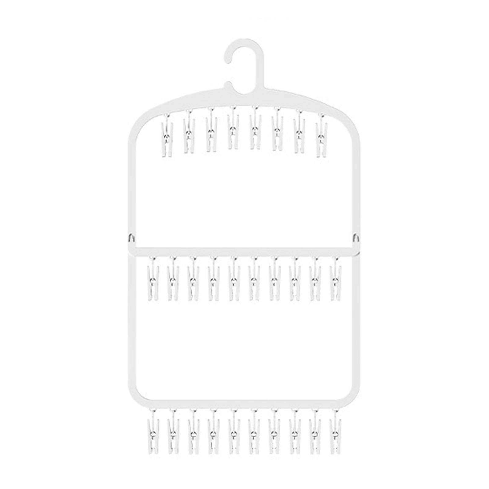 Msioytog Nonslip Clothes Hanger with Multiple Hook Design Sturdy Garment Hanger for Space Saving Storage and Foldable Organization Nonslip Clothes