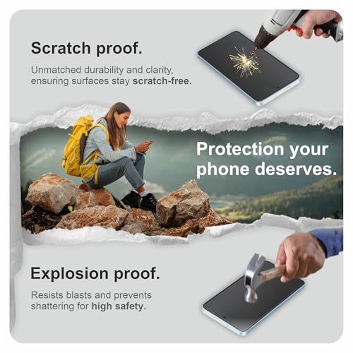Image of Affix 2 Pack for Privacy Samsung Galaxy S26 Plus Tempered Glass, Screen Protector Guard with Easy Fix Installation Tool, 9H Hardness Shatterproof, HD Clear Scratch Resistant