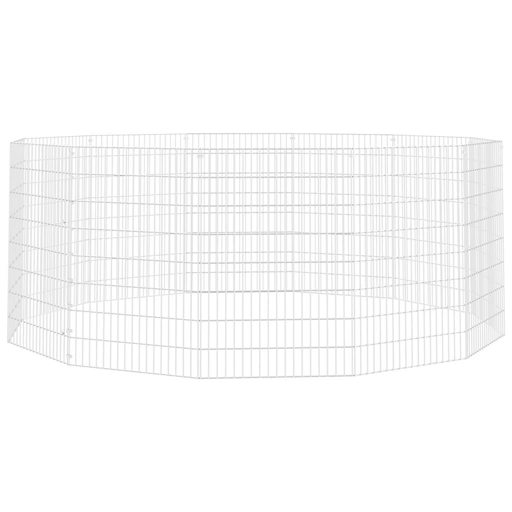 Kojec dla zwierząt 12 paneli z żelaza ocynkowanego 54x80 cm Obudowa