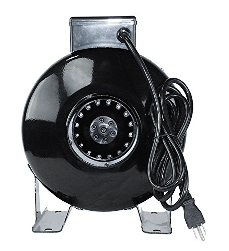 PrimeGarden 4'' HIGH CFM Hydroponic Air Blower Inline Duct Fan for Hydroponics Indoor Grow Tent Vent