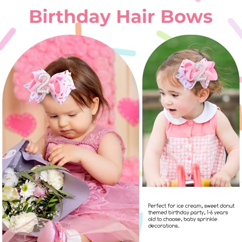 Juego de 2 pinzas para cabello bebé niñas cumpleaños miniatura 3