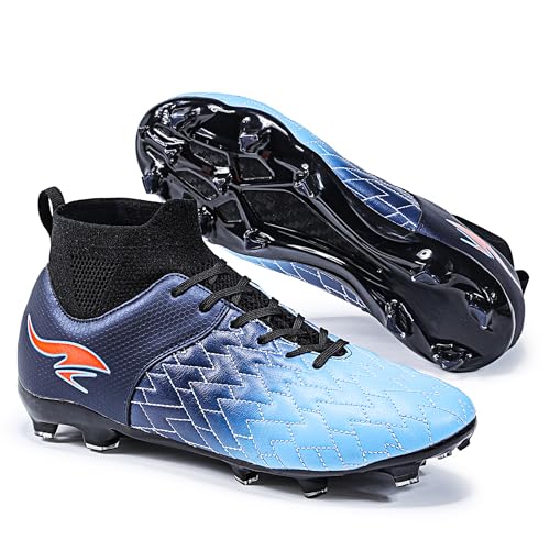 Men's Soccer Cleats High-Tops Lace-Up Non-Slip Football Cleats Outdoor Sports Athletic Soccer Shoes Big Boy HG Turf Boots3