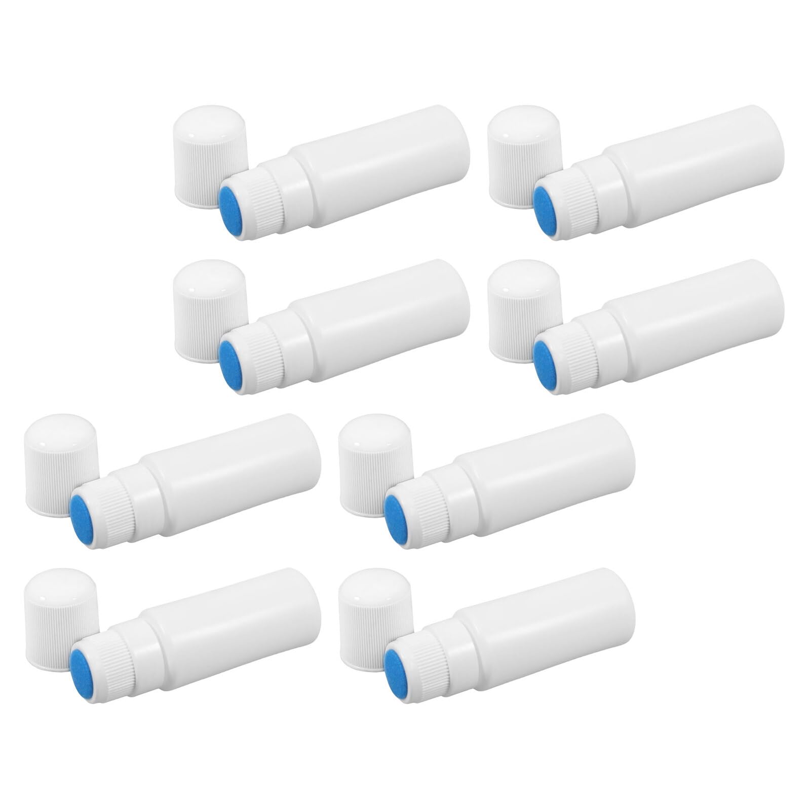 Beaupretty Lot de 8 Flacons Applicateurs Éponge Réutilisables 30ml en Plastique Transparent Blanc, Étanches, pour Soins à Domicile et Déplacements