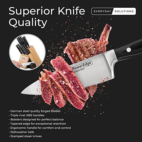 Everyday Solutions PowerEdge 15 Piece Knife Block Set With BuiltIn