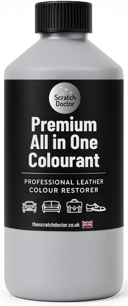 Scratch Doctor All in One skórzany kolor naprawa na kanapy fotele samochodowe (jasnoszary, 1 litr)