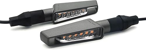 Miniatura 4 de Mini luces LED intermitentes para MT-07 MT-09 FZ-09 MT-10 YZF R1 R3 R6 R25 FJ09 FZ07 FZ1CB1000RR (sin secuencial, gris espacial, 4 piezas)