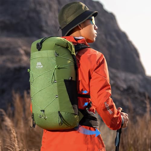 Mochila de senderismo AONIJIE 24L ligera multifuncional verde miniatura 2