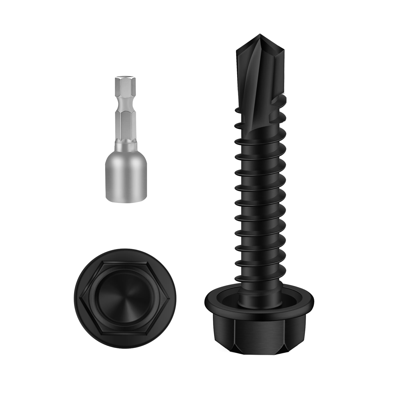 410 Stainless Steel Self-Tapping Screws - 100 Pack -12