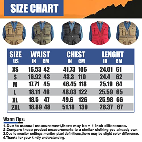 Chenfumeng Versatile Men's Summer Vest For Outdoor Work, Safari, Fishing, Travel And Photography With Multiple Pockets (As1, Alpha, X_L, Regular, Regular, Khaki) #TOP7