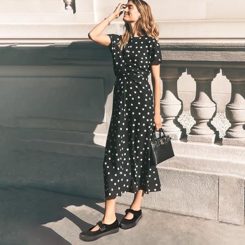 Uoidru Women's Mary Jane Canvas Shoes Fashion Sneakers with Velcro Casual Slip on Shoes for Women2