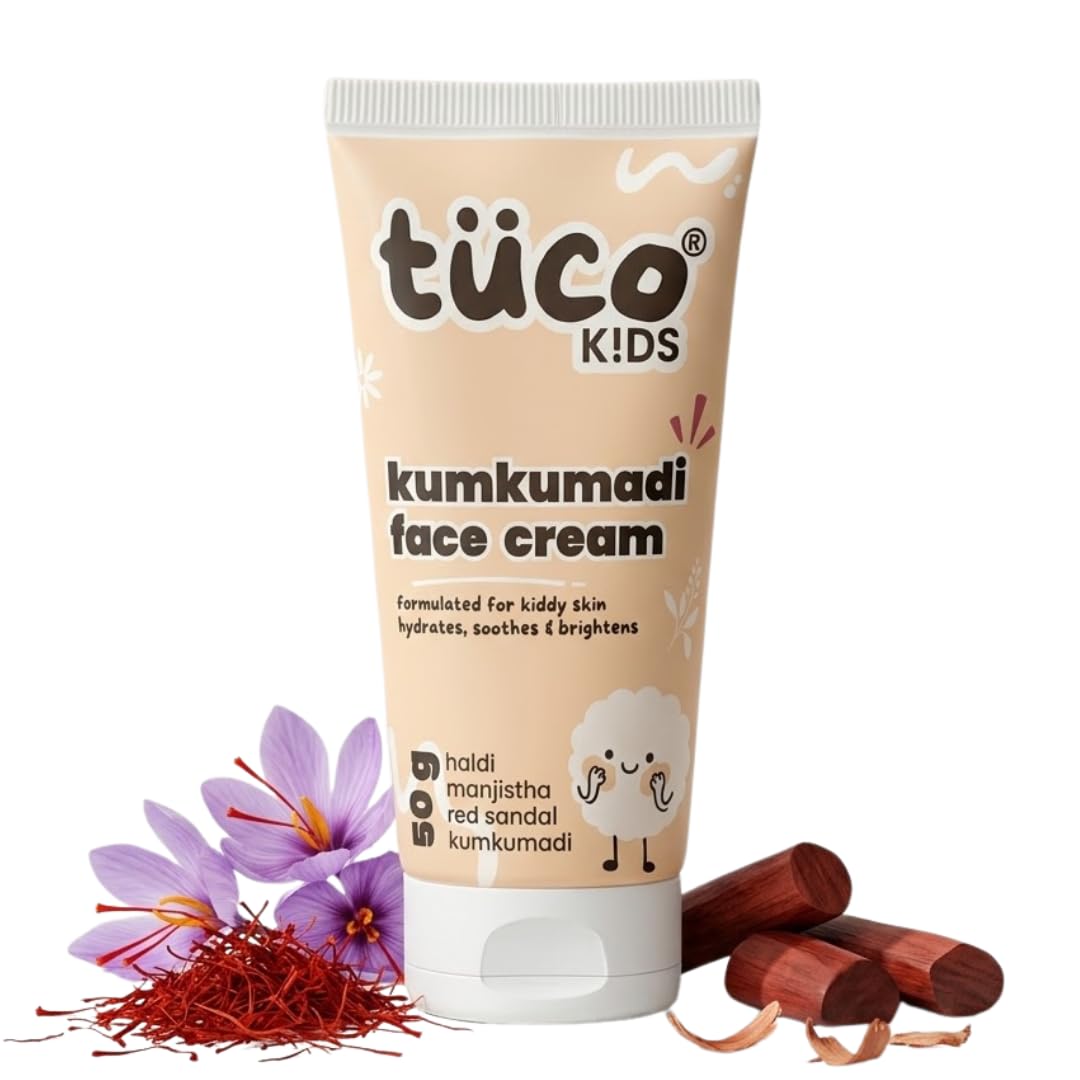 Tuco® Kids Kumkumadi Face Cream | Lightweight, Non Greasy & Fast Absorbing | Infused With Turmeric, Manjisth, Red Sandalwood & Kumkumadi | Fights Tan, Dull Spots, Pollution Damage | Safe for Baby | 50gm-image-43