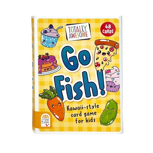 Cottage Door Press Totally Awesome Go Fish Kawaii Card Game for Kids with 48 Adorable Food Character Cards for 2 to 4 Players