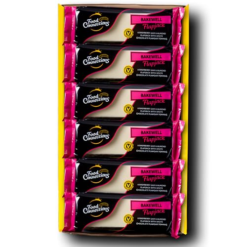 Food Connections Bakewell Flapjack (Pack of 30) Handmade Oat Bar Flapjacks