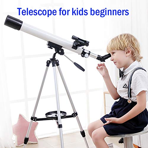 Telescopio refractor 50/600mm con trípode ajustable para niños miniatura 3