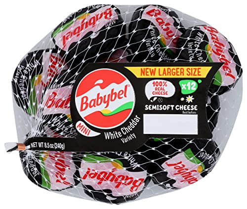Babybel White Cheddar Mini Cheese 12 Count, 8.5 Oz #TOP27