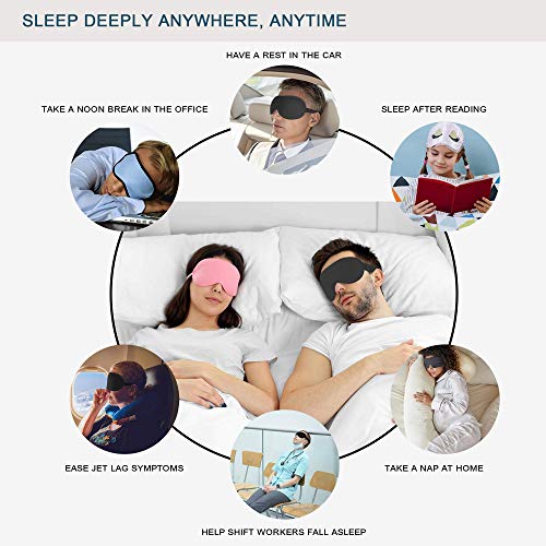Fitglam-Natural-Silk-Sleep-Mask-Cute-Sleeping-Mask-Eye-Mask-Eye-Cover-for-Travel-Nap-and-Meditation-Blindfold-with-Adjustable-Strap-for-Men-Women-and-Kids-2-Packs