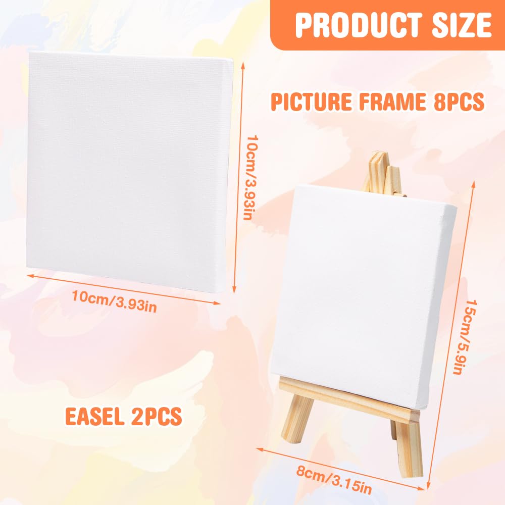 Lot De 8 Mini Chevalets En Bois - Support Pour Toile, Photo, Téléphone - 15cm