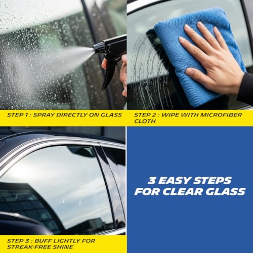 Image of MICHELIN Glass Cleaner Spray 500ml | Streak-Free Shine for Car Windows, Windshields & Mirrors | Removes Dirt, Smudges & Oily Film | Quick Drying, Residue-Free, Safe on Tinted & Regular Glass
