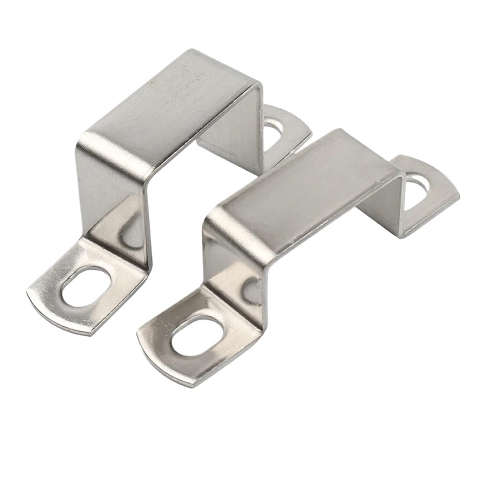 DWAMMEBRS 304 Stainless Steel Pipe Clamps Thickened Square Rectangular Saddle Clip Clamp Buckle Throat Hoop Bracket(38 x 38 (2Pcs))