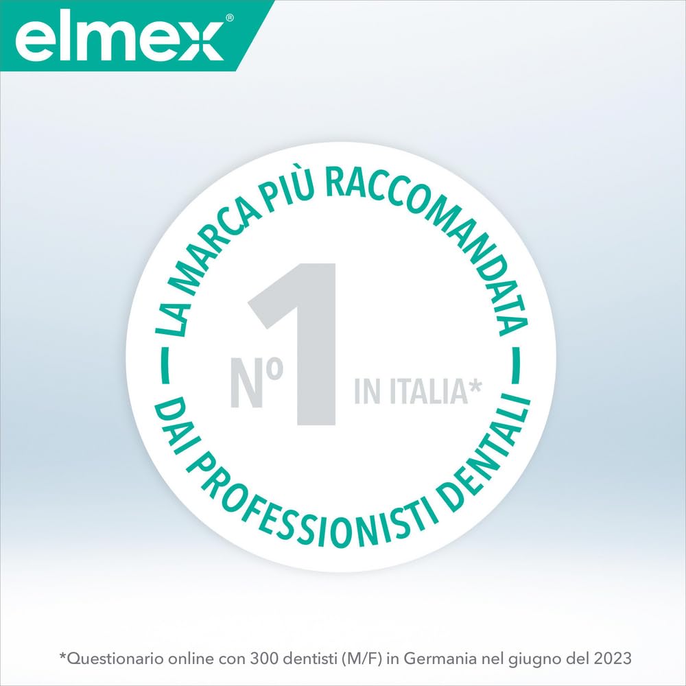 elmex Collutorio Sensitive 400ml I Protezione Extra dai Denti Sensibili e dalla Carie Radicolare I Con fluoruro amminico | con Tripla Azione | 0% Alcohol